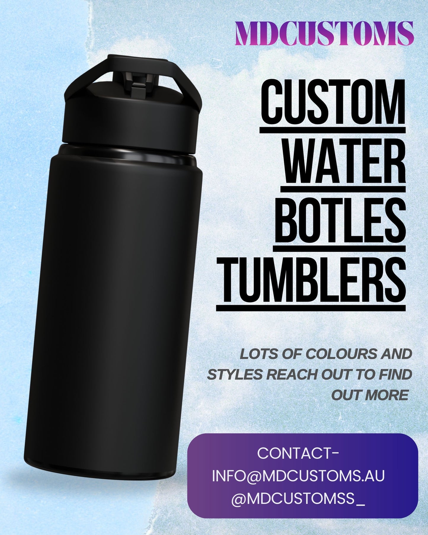 CUSTOM DRINK BOTTLES & TUMBLERS