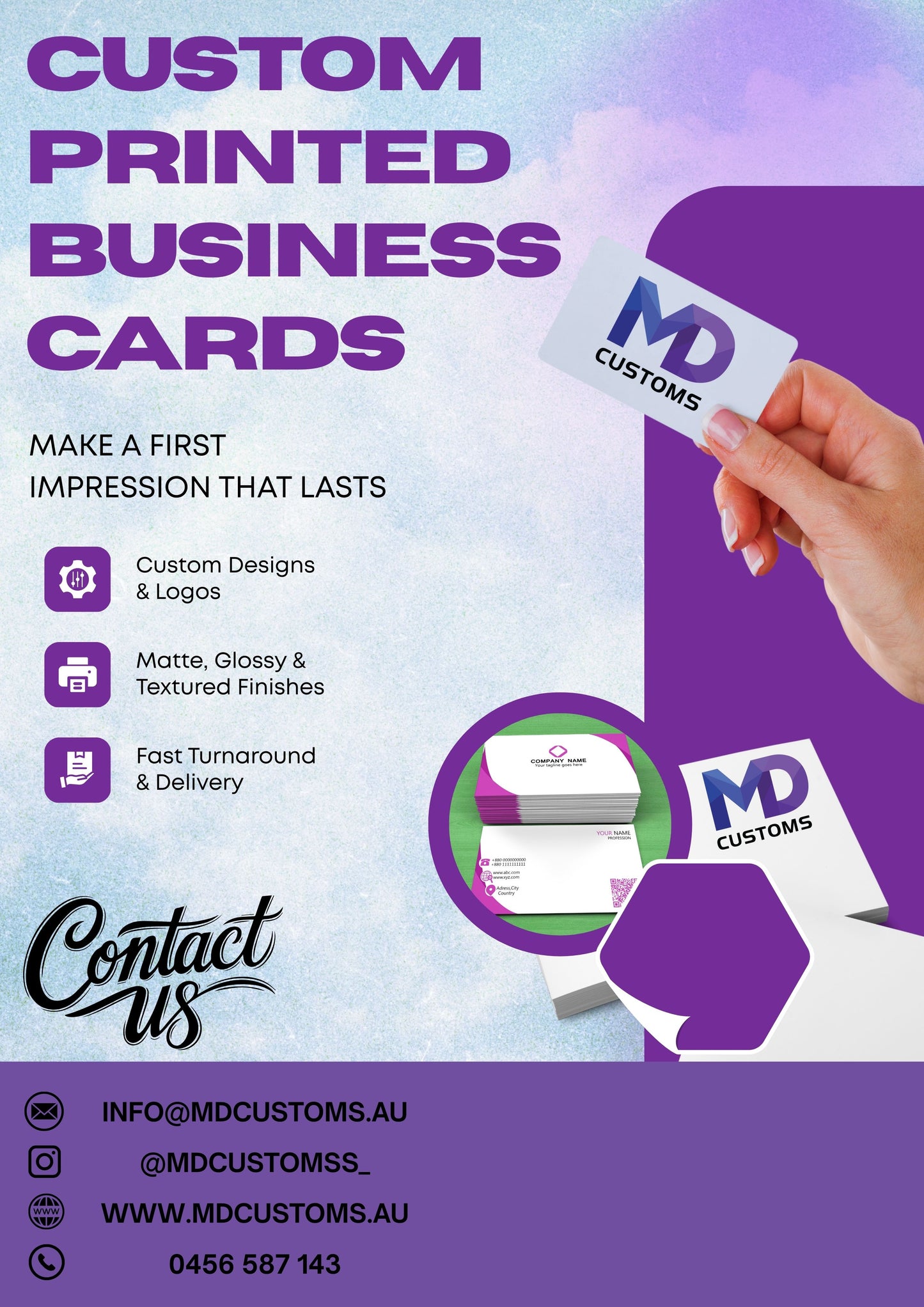 PERSONALISED BUSINESS CARDS